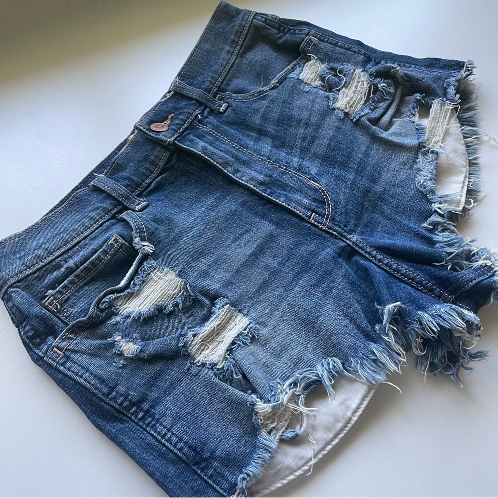 High rise denim shorts Hollister